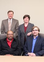 David T. Craig, seated at right, an honors student in Mechatronics at West Virginia Northern Community College, has been awarded a NASA/West Virginia Space Grant Consortium internship and is working this summer at Touchstone Research Laboratory in Triadelphia. Offering congratulations on his achievement are Russell Edwards, seated left, instructional specialist/program director for Mechatronics at WVNCC; and, standing from left, Dr. David Shahan, vice president of economic and workforce development, and Dr. Vicki L. Riley, president of Northern.