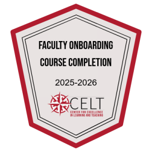 Faculty Onboarding Course Completion Badge