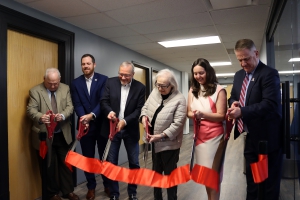 Cutting the ribbon for the Project BEST Executive Conference Center