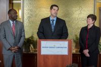 (L to R) Dr. Johnny M. Moore, president, Pierpont Community & Technical College, Ryan Murray, president, operations, Murray Energy and Dr. Vicki L. Riley, president, WVNCC.