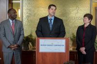 (L to R) Dr. Johnny M. Moore, president, Pierpont Community & Technical College, Ryan Murray, president, operations, Murray Energy and Dr. Vicki L. Riley, president, WVNCC.