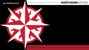 Compass Zoom Background Red and Black