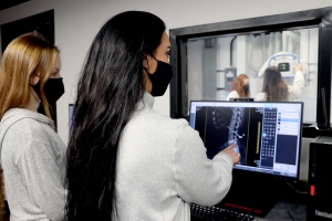 Radiography students using new Radiography Lab euipmemt.