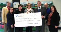 Dominion Foundation has awarded West Virginia Northern Community College’s Foundation a grant to be used for instructional equipment in the Petroleum Technology program at Northern. Meeting at the check presentation are, from left, Dr. David Shahan, vice president of economic and workforce development; Rana Spurlock, institutional advancement coordinator; President Vicki L. Riley, all of Northern; Christine Mitchell, external affairs representative II, West Virginia state and local area, for Dominion Resources; Robert J. Krall, president of the WVNCC Foundation board of trustees; Curtis Hippensteel, instructional specialist for the college’s Petroleum Technology program; and Karri Mulhern, WVNCC director of economic and workforce development.