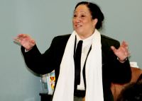 Ilene Evans performs as Bessie Coleman, the first black aviatrix, during a presentation in January at West Virginia Northern Community College in Wheeling. Evans will return the first week of February to commemorate Black History Month at all three WVNCC campuses. She will perform a collection of African-American poetry and prose, stories and songs.