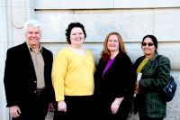 Faculty at West Virginia Northern Community College who are engaged with their counterparts at DAV College in Chandigarh, India, are, from left, Don Poffenberger, professor of criminal justice; Crystal Harbert, instructor of English; Delilah Ryan, associate professor of history; and Dr. Purnima V. “Pam” Sharma, professor of physics/mathematics. Sharma initiated the “Student Enrichment through Global Collaboration” project for the current academic semester.